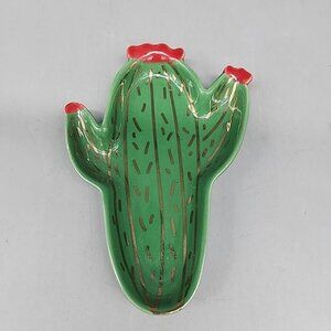 C.R. Gibson 'Cactus' Jewelry Holder Trinket Dish Ceramic Green